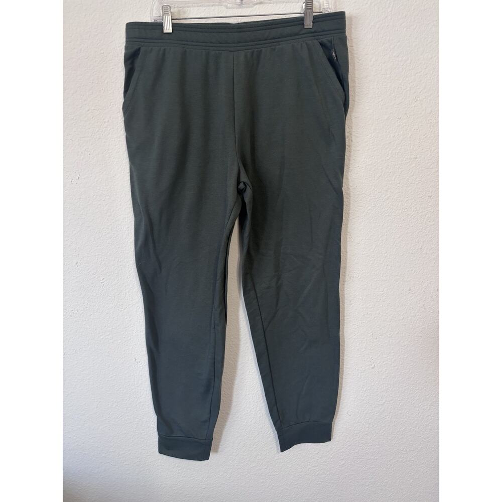 Eddie Bauer Lounge Pants Womens Large Green Joggers Comfy‎ Soft Cuffed Pockets